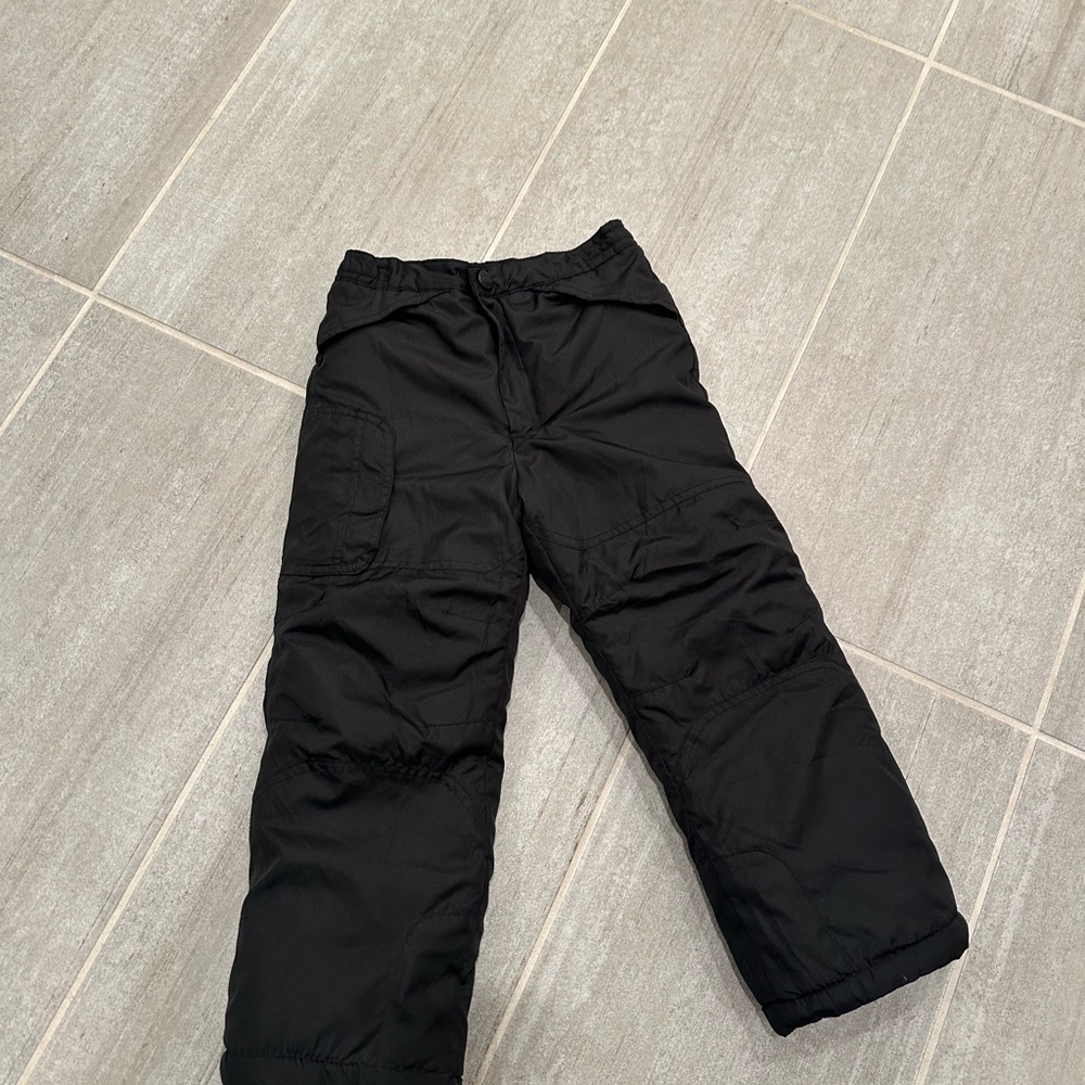 Children's Black Winter Snow Pants